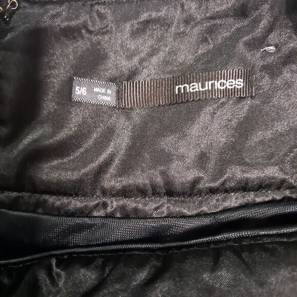Maurices Black Belted Sparkling Mini Skirt Ebony 5/6 (Junior) - Picture 5 of 8